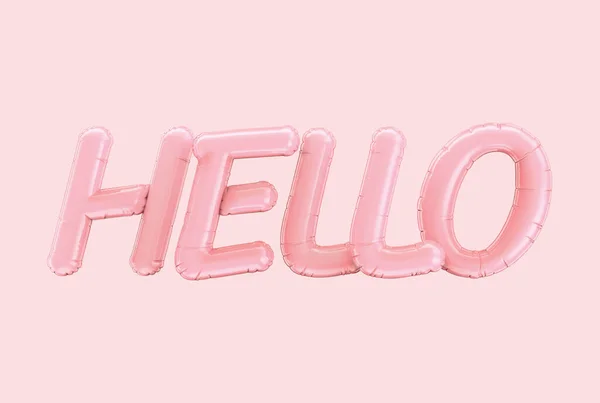 Phrase ballon HELLO rose — Photo