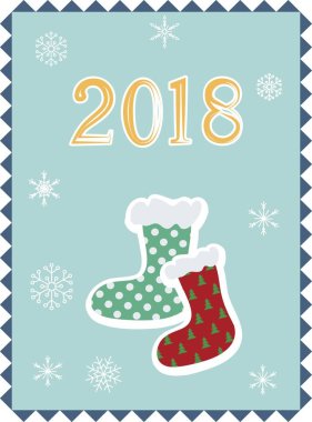 Noel kartı çorap 2018