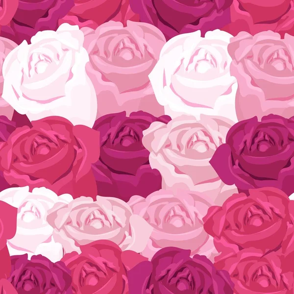 Floral Μοτίβο Φόντου Τριαντάφυλλα — Διανυσματικό Αρχείο