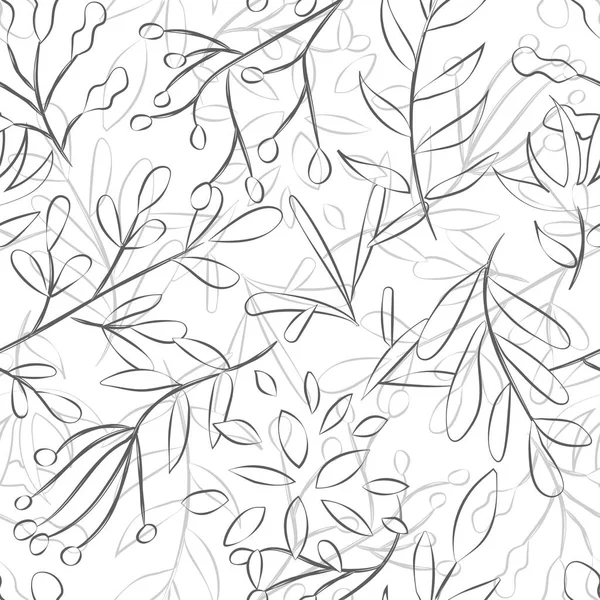 Motif Une Plante Sur Fond Blanc Illustration Vectorielle — Image vectorielle