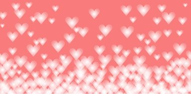 Sevgililer günü ile. kırmızı bir arka plan üzerinde beyaz kalplerin arka plan