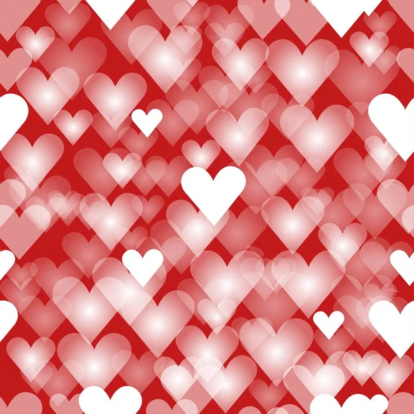 幸せなバレンタインデー。心のパターン — ストックベクタ