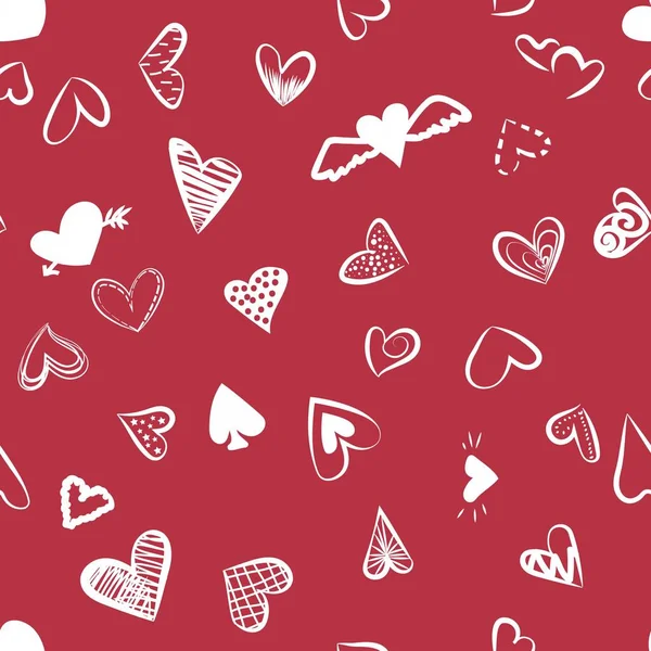 A pattern of hearts for Valentine's da — Stock Vector