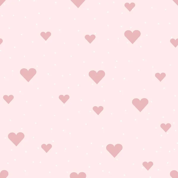 Ένα μοτίβο από ροζ καρδιές σε ένα ελαφρύ ροζ backgroun — Διανυσματικό Αρχείο