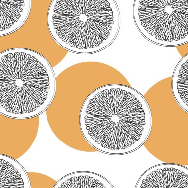 portakal, vektör illustratio seamless modeli