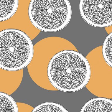 portakal, vektör illustratio seamless modeli