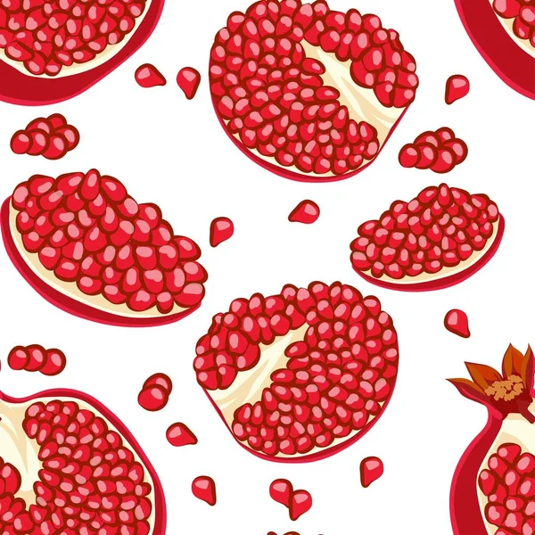 Pattern Pomegranates Seamless Backgroun — стоковый вектор