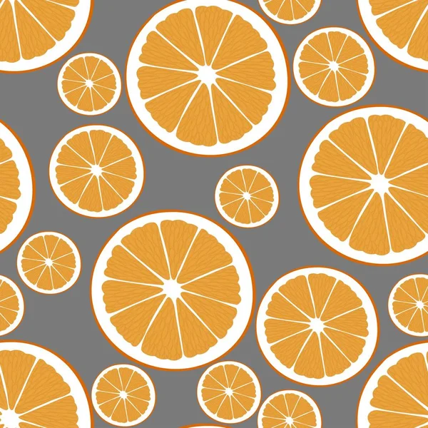 Patrón Sin Costura Naranjas Ilustración Vectores — Vector de stock