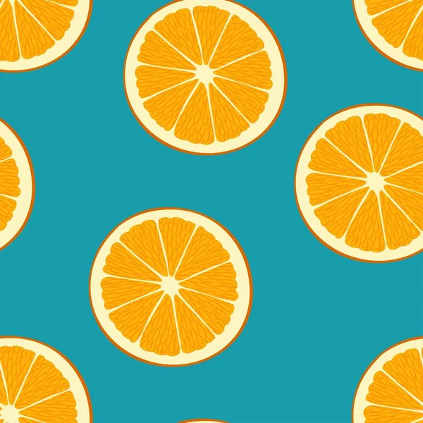 Naadloze Patroon Van Sinaasappelen Vector Illustratio — Stockvector