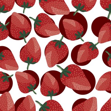 çilek, renkli arka plan, vektör illustratio desen