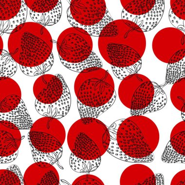 çilek, renkli arka plan, vektör illustratio desen