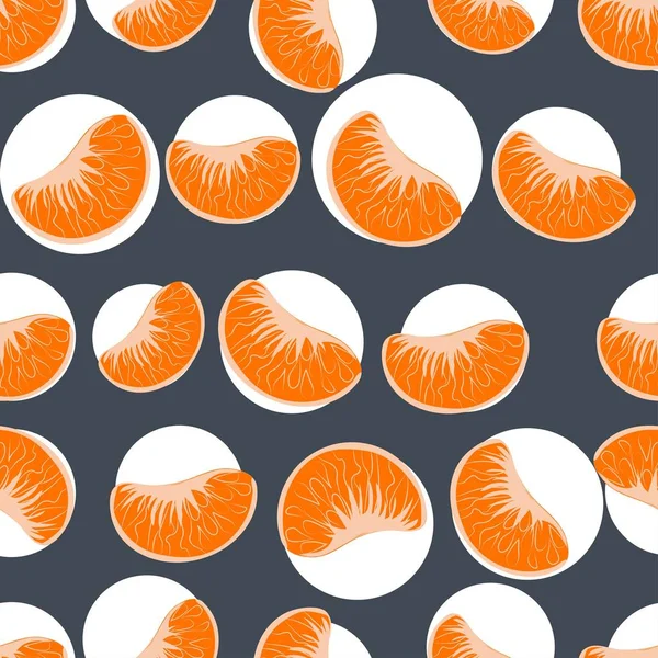 Het Patroon Van Tangerine Gekleurde Achtergrond Vector Illustratio — Stockvector