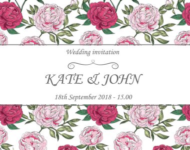 düğün davetiyesi, kart, Şakayık kartı