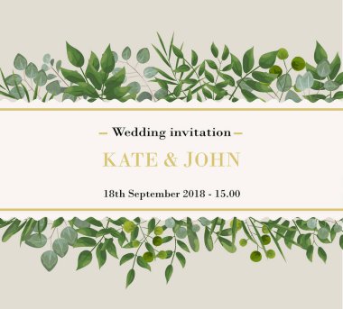 Düğün davetiyesi, çiçek davet etmek teşekkür ederim, rsvp modern kartı De