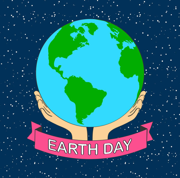 Векторная карикатура на Землю иллюстрирует планету.
