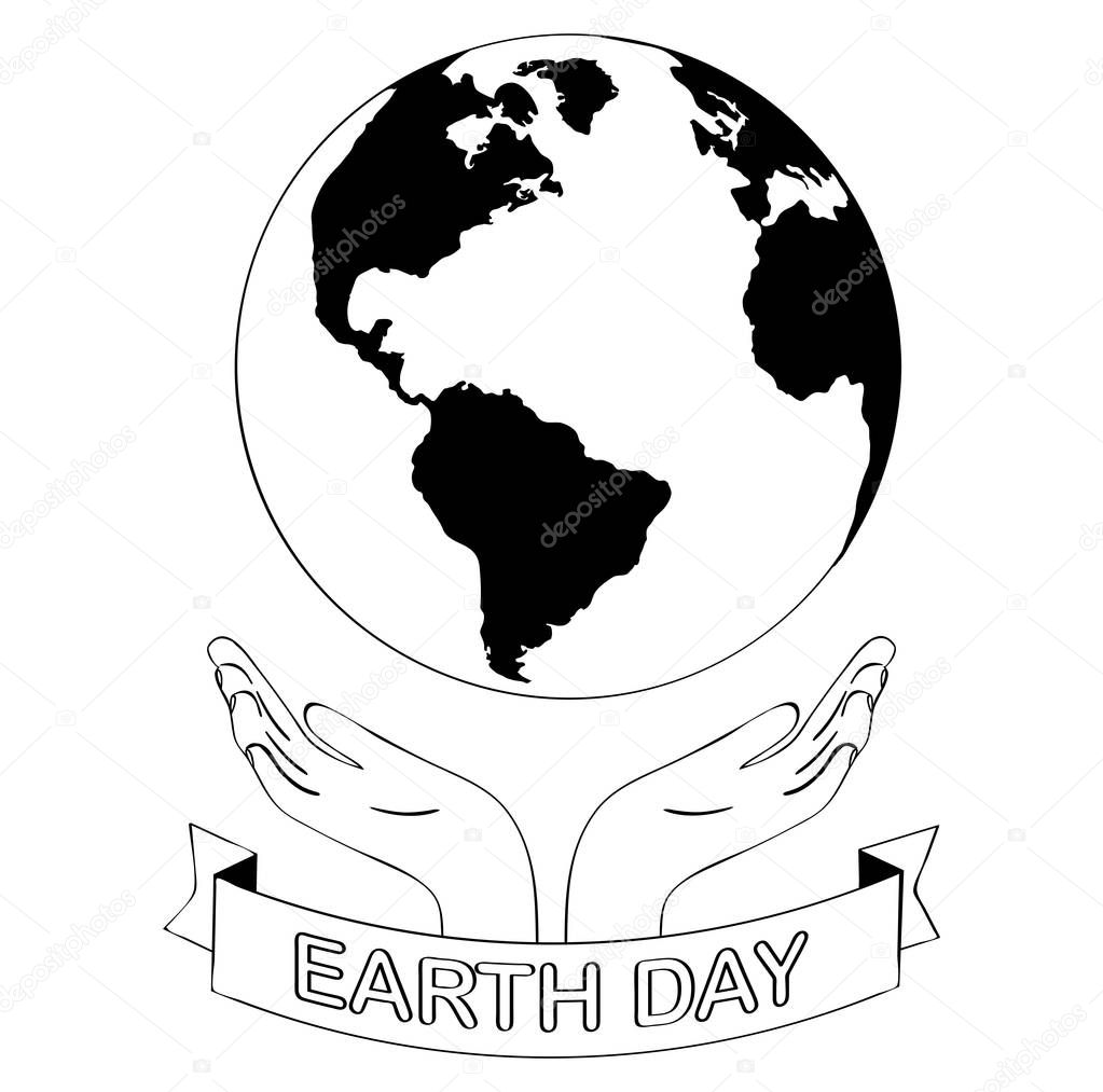 stock vector cartoon earth illustration planet smile.earth day c