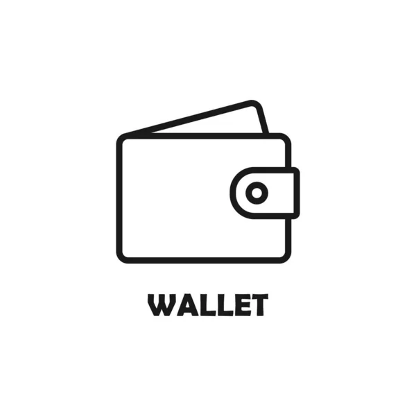 Icono de billetera. Ilustración vectorial simple sobre fondo blanco. EPS 10 — Vector de stock