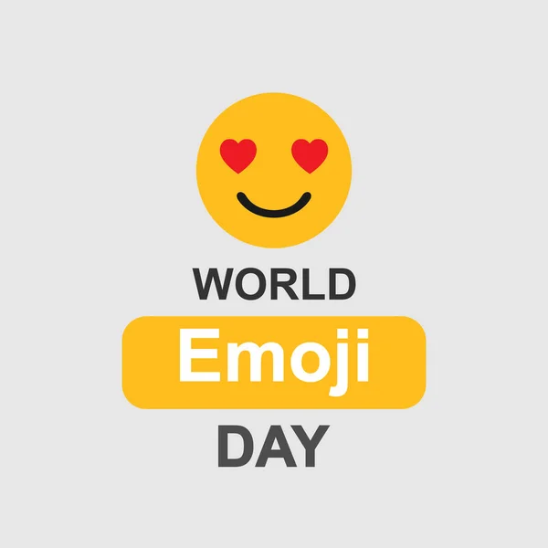 Světový den Emé. Miluju emoji s textovkou. Vektorová ilustrace. Eps 10 — Stockový vektor