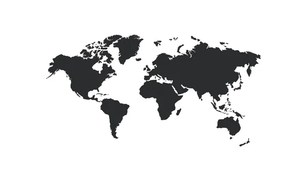 Детальна карта світу ізольована на білому тлі. Вектор EPS 10 — стоковий вектор