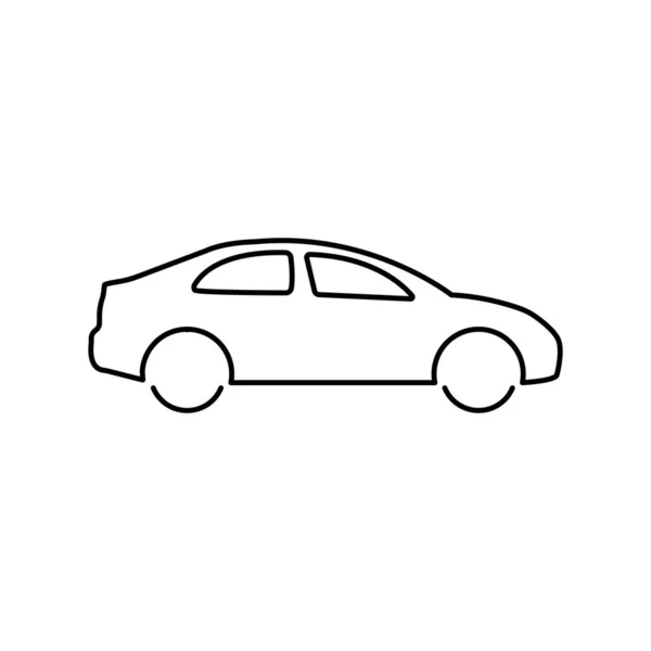 Icono de líneas de coche aislado sobre fondo blanco. Ilustración vectorial EPS 10 — Vector de stock