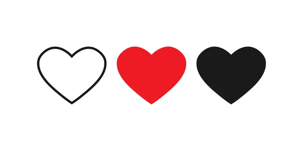 Collection of heart illustrations, Love symbol icon set. Vector EPS 10 — ストックベクタ