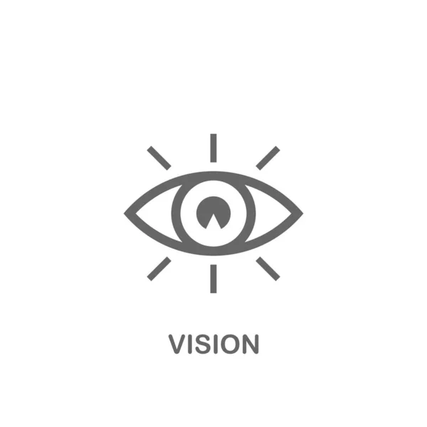 Symbole de vision signe dans un style simple sur fond blanc. EPS vectoriel 10 — Image vectorielle