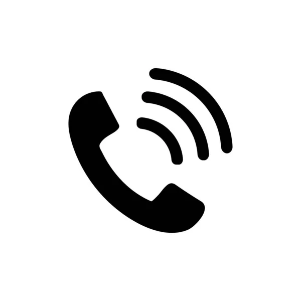 Ícone do telefone isolado no fundo branco. Símbolo telefónico. Ilustração vetorial EPS 10 — Vetor de Stock