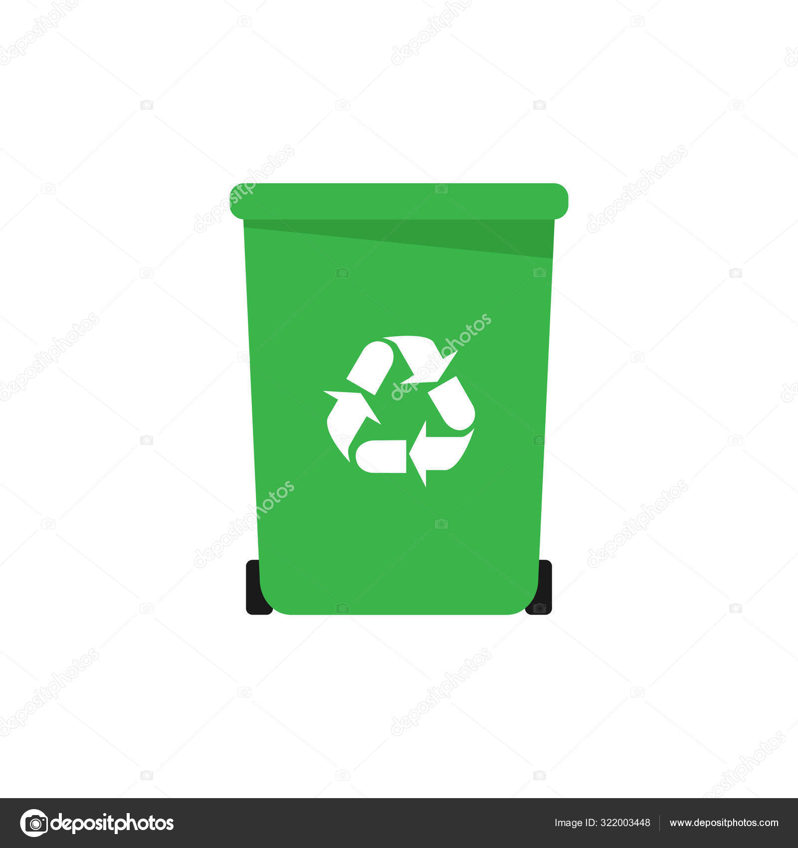 Garbage Bin Or Trash Can Waste And Rubbish Recycling Symbol Vector Illustration Eps 10 Vector Image By C Hardqor4ik Vector Stock