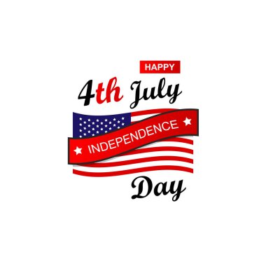 Amerika Birleşik Devletleri 4 Temmuz Bağımsızlık Günü Logo Rozet Vektör İllüstrasyonu 10.