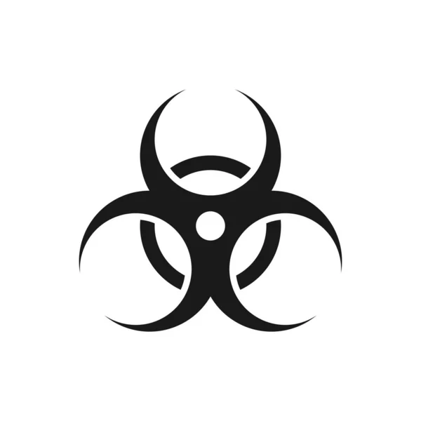 Biohazard symbol logotyp isolerad på vit bakgrund. Vektor Eps 10 — Stock vektor