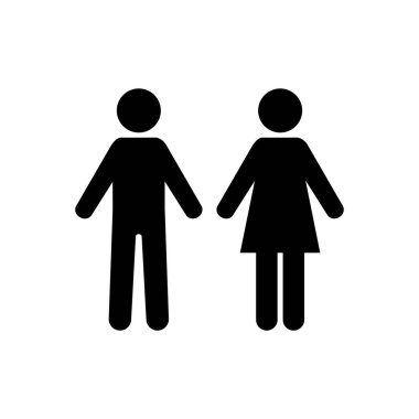 Erkek ve kadın sembolü. Vektör çizimi. Eps 10