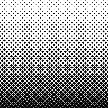 Şeffaf bir arkaplanda siyah karelerin geometrik yarım ton deseni. Vektör çizimi. Eps 10