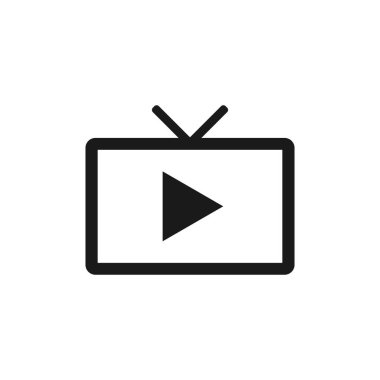 Canlı TV sembol ikonu. Basit bir şekilde vektör illüstrasyonu. Eps 10