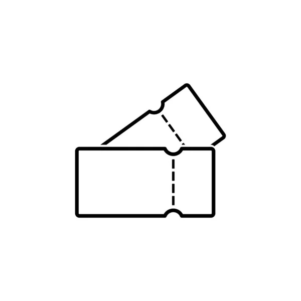 Купон или значок билета в линейном стиле на белом фоне. Векторная EPS 10 — стоковый вектор