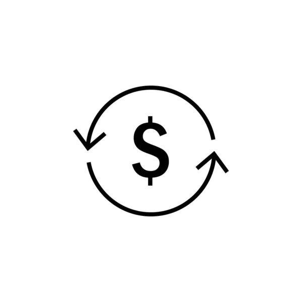 Valutaväxling ikon isolerad på vit bakgrund. Vektor Eps 10 — Stock vektor