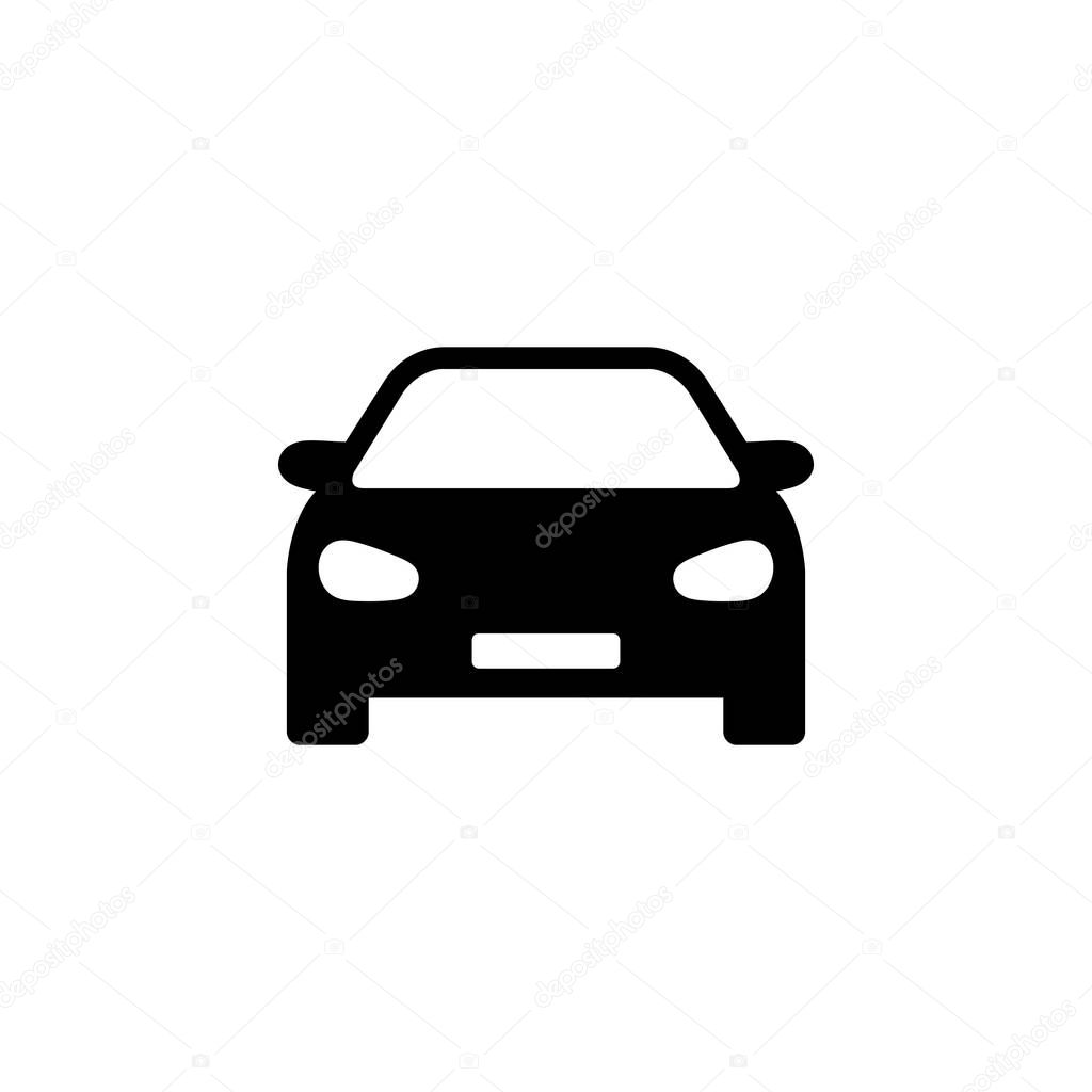 Car front view icon isolated on white background. Vector EPS 10