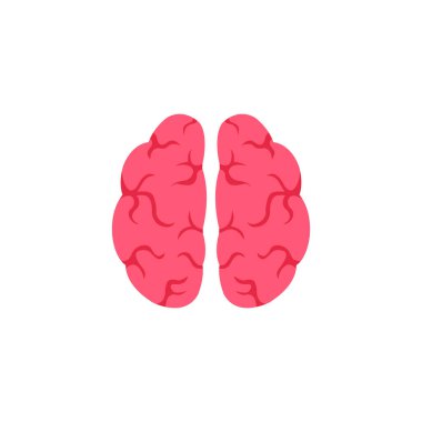 Beyin Simgesi. Beyin fırtınası ya da fikir simgesi. Vektör illüstrasyonu EPS 10