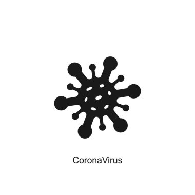 Coronavirus COVID-19 simgesi beyaz arkaplanda izole edildi. Vektör EPS 10