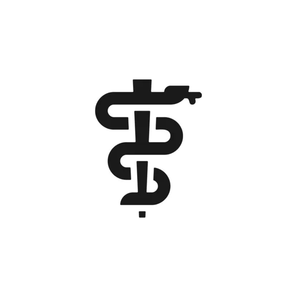 Medicína Symbol Černá Barva Ikona Vektor Eps — Stockový vektor