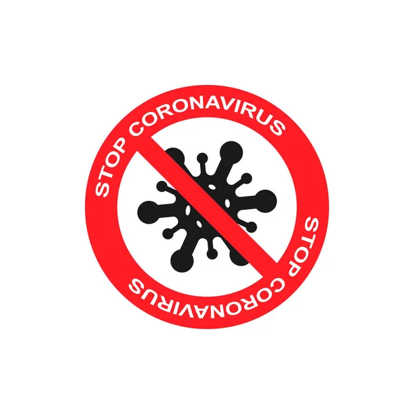 Stoppa Symbolen För Coronavirus Covid Vektor Eps — Stock vektor