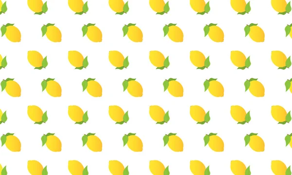 レモンの背景 白い背景に黄色のレモン ベクトルEps — ストックベクタ
