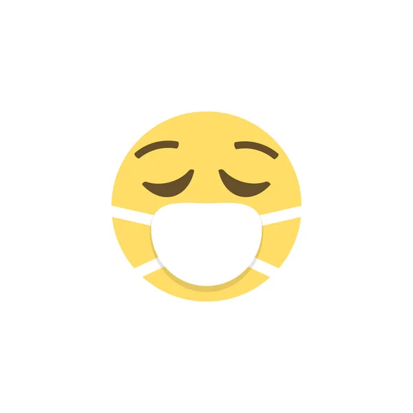Emoji Medical Mask Sick Emoji Vector Illustration Eps — Stock Vector