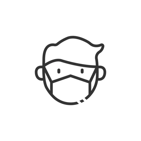 Πρόσωπο Ιατρική Αναπνευστική Μάσκα Εικονίδιο Μάσκα Προστασία Από Ιούς Και — Διανυσματικό Αρχείο