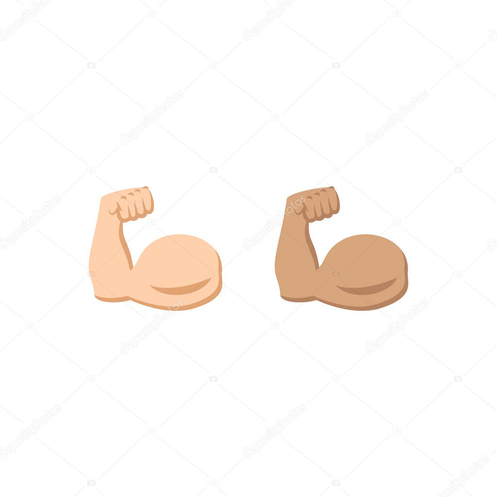 Biceps symbol icon in two colors. Vector EPS 10