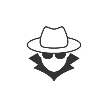 Casus ajan isimsiz sembol simgesi. Vektör EPS 10