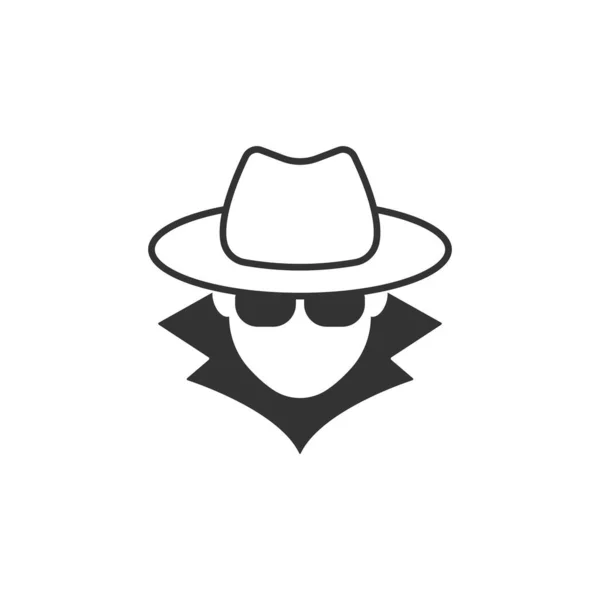 Agente espía icono de símbolo anónimo. Vector EPS 10 — Vector de stock
