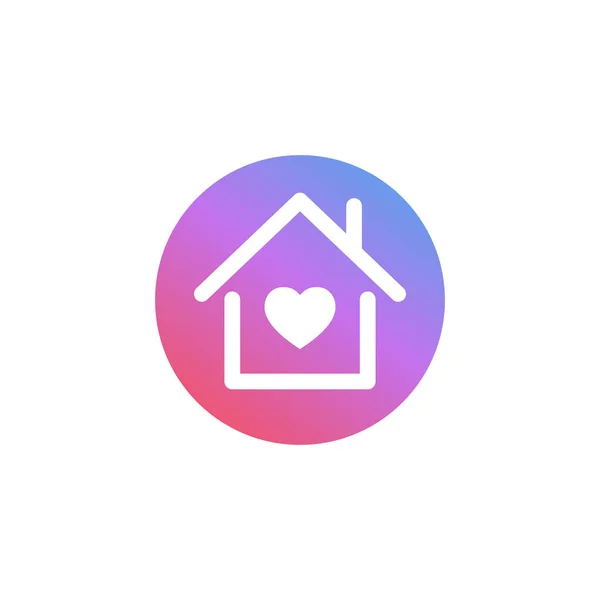 가정 컨셉 아이콘을 유지하 세요. 심장의 상징 이 있는 집. 벡터 EPS 10 — 스톡 벡터