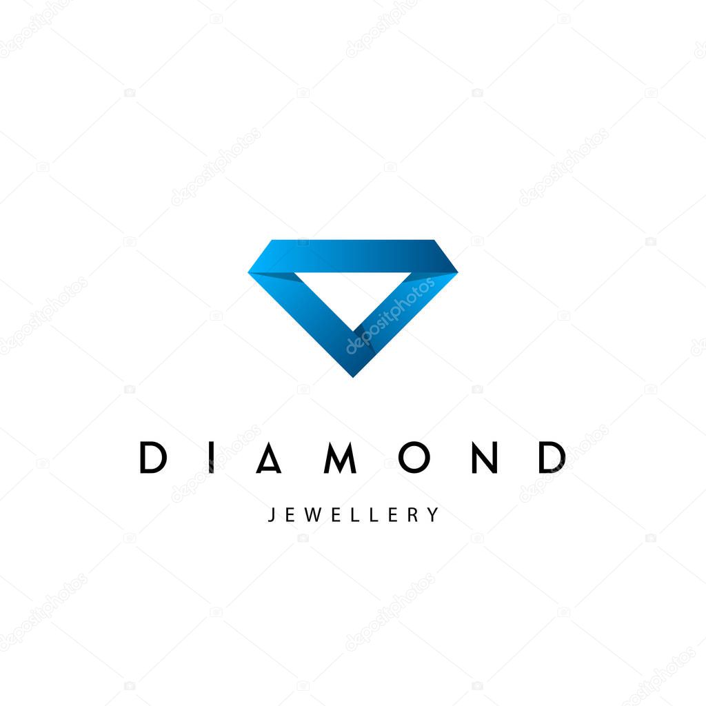 Jewellery company logo. Jewelry icon. Diamond vector illustration.