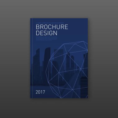 Mimari için broşür kapak tasarım şablonu