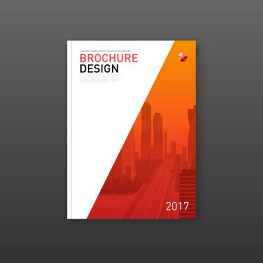 Kurumsal broşür kapak tasarım düzeni.